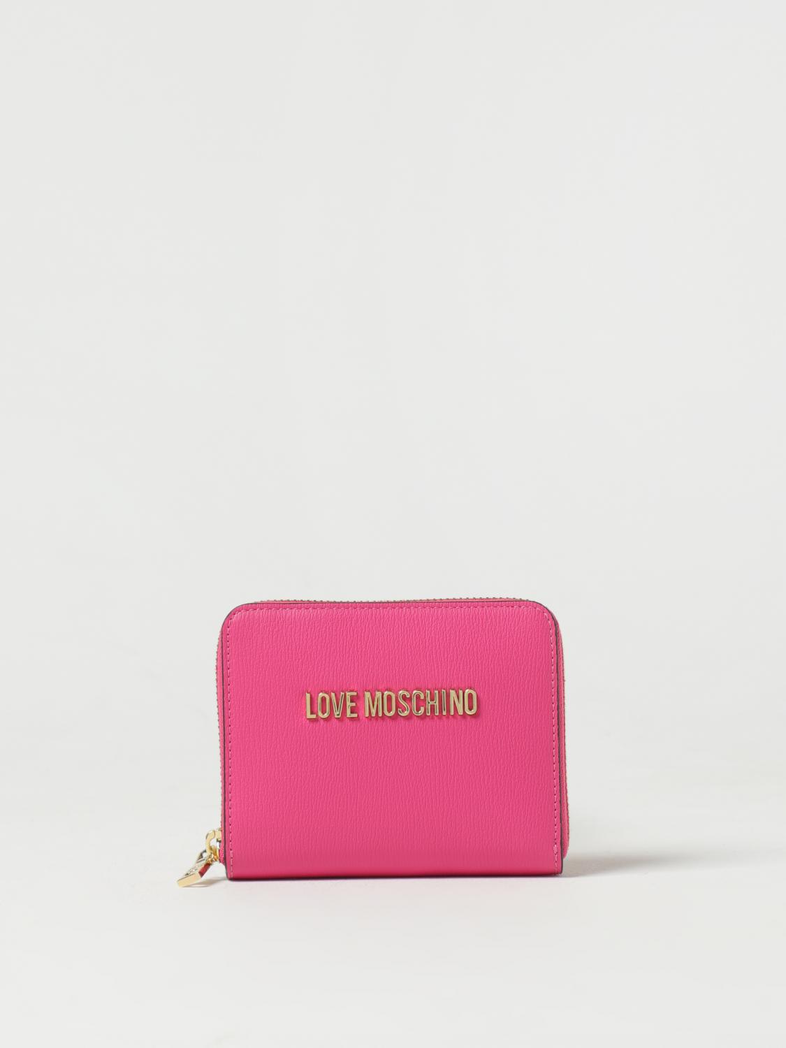 Love Moschino Outlet: wallet in grained leather with metal