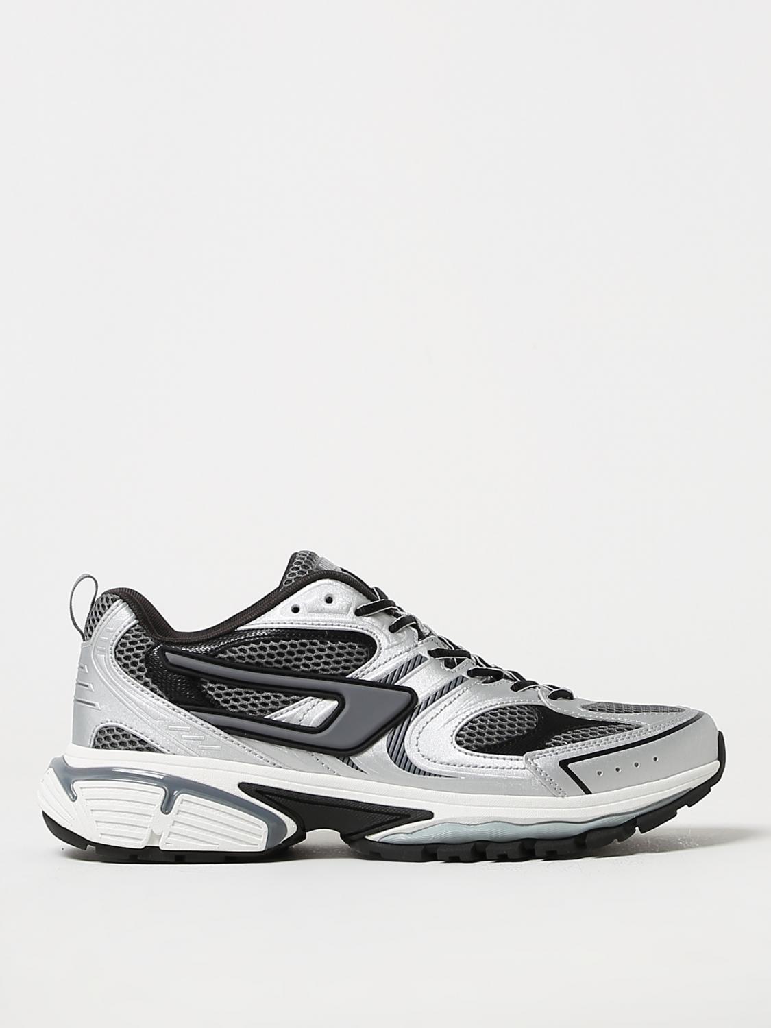 DIESEL SNEAKERS: Diesel S-Serendipity Pro X-1 sneakers in synthetic leather and mesh, Grey - Img 1