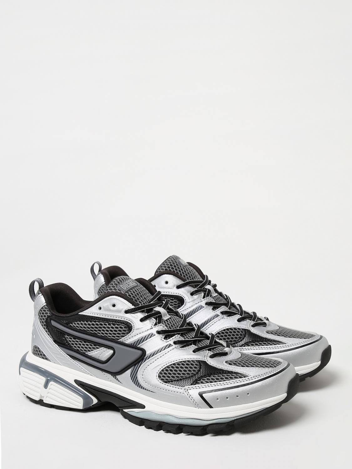 DIESEL SNEAKERS: Diesel S-Serendipity Pro X-1 sneakers in synthetic leather and mesh, Grey - Img 2