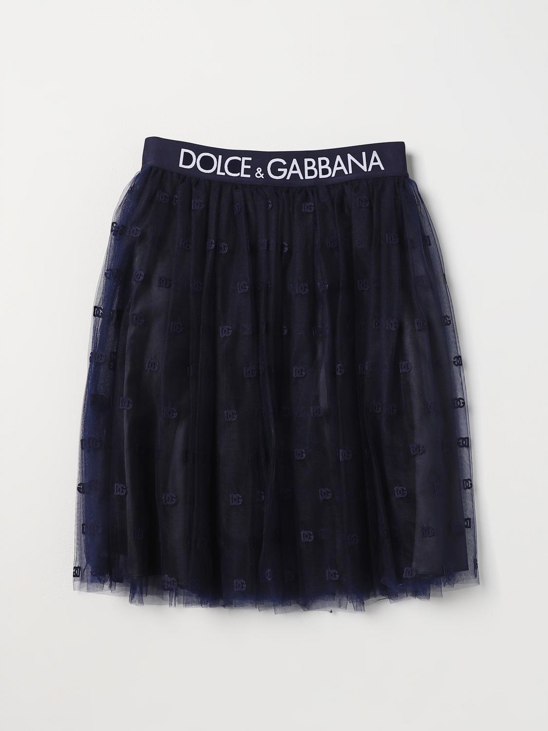DOLCE & GABBANA FALDA: Falda niños Dolce & Gabbana, Azul Oscuro - Img 1