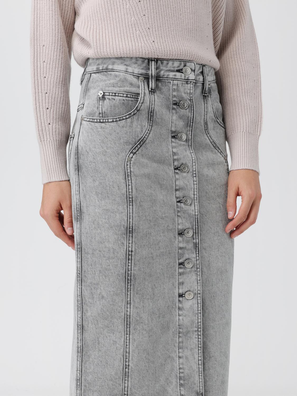 ISABEL MARANT ETOILE FALDA: Falda mujer Isabel Marant Etoile, Gris - Img 4
