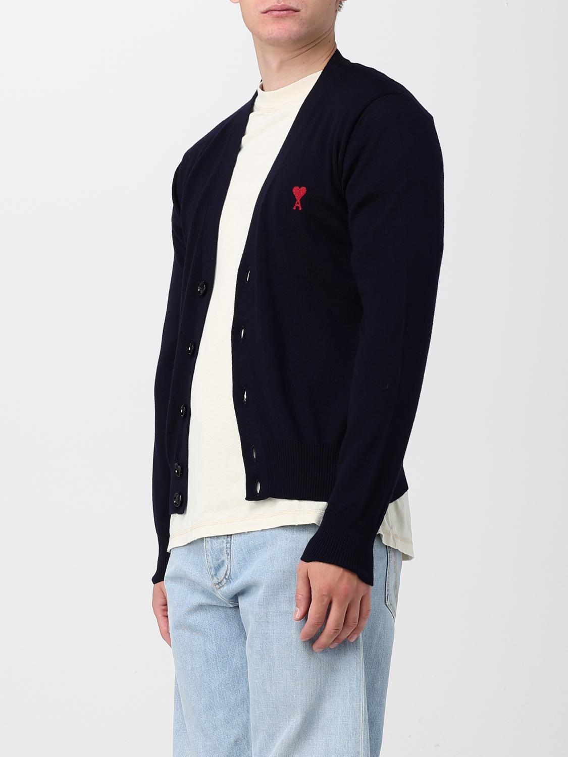 AMI PARIS STRICKJACKE: Pullover herren Ami Paris, Blau - Img 4