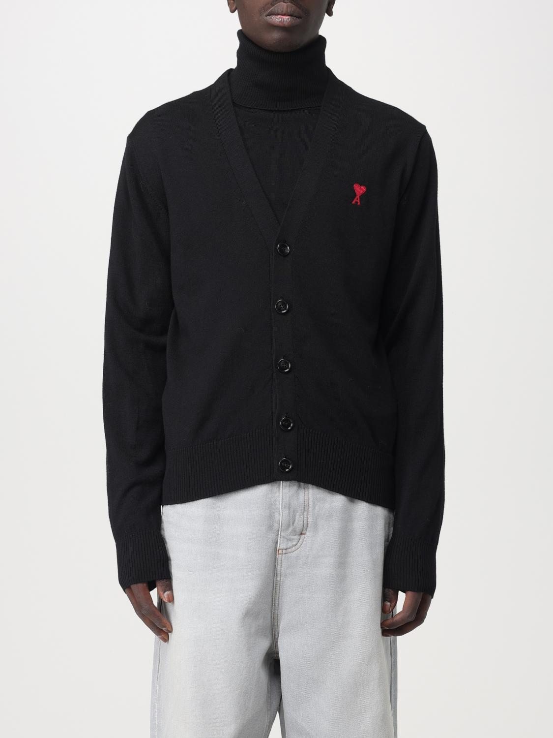 AMI PARIS STRICKJACKE: Pullover herren Ami Paris, Grau - Img 1