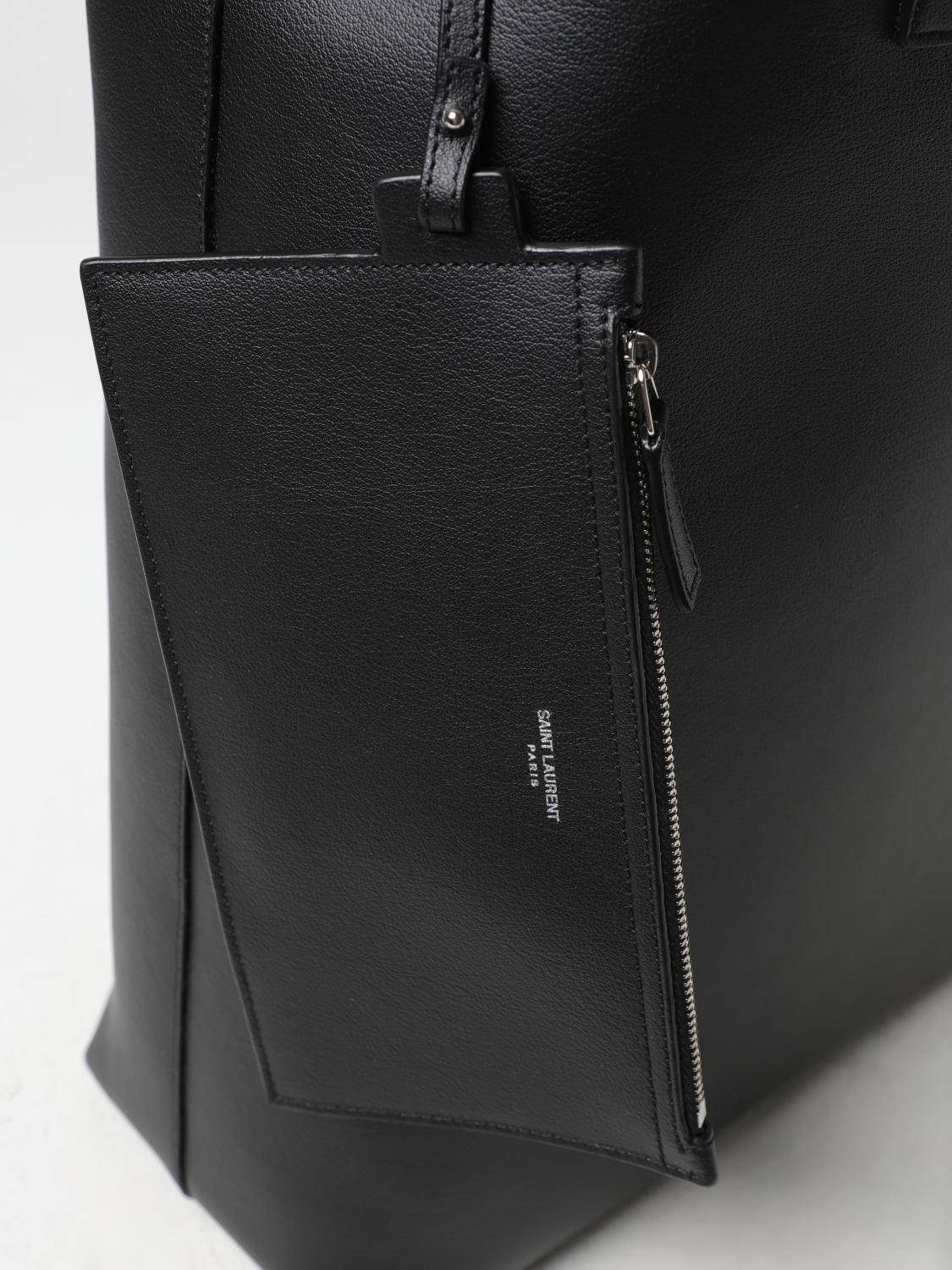 SAINT LAURENT BORSA: Borsa Saint Laurent in pelle a micro grana, Nero - Img 4