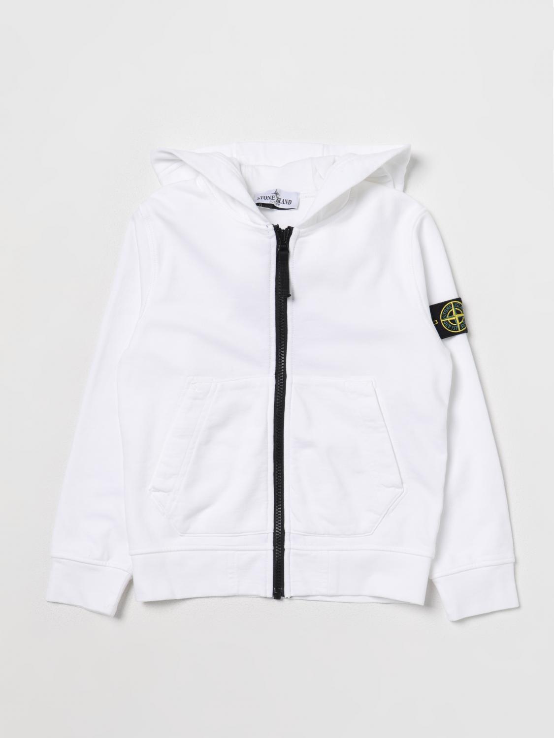 STONE ISLAND JUNIOR PULLOVER: Pullover kinder Stone Island Junior, Weiß - Img 1