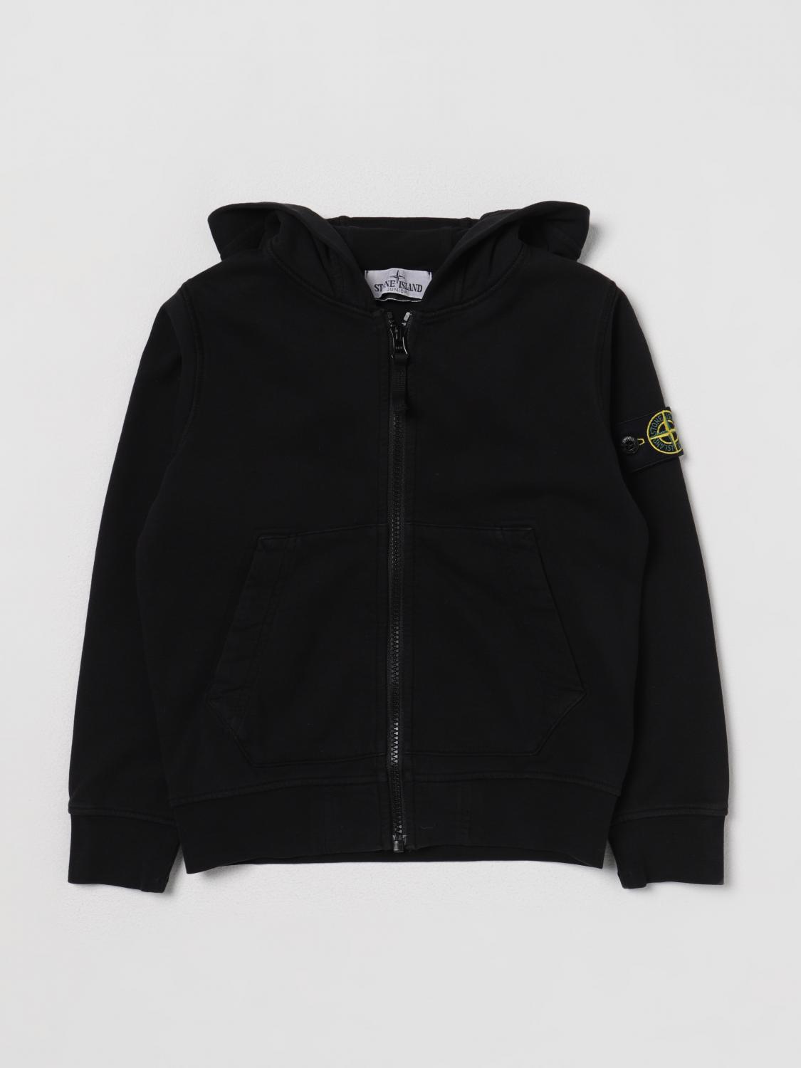 STONE ISLAND JUNIOR PULLOVER: Pullover kinder Stone Island Junior, Schwarz - Img 1