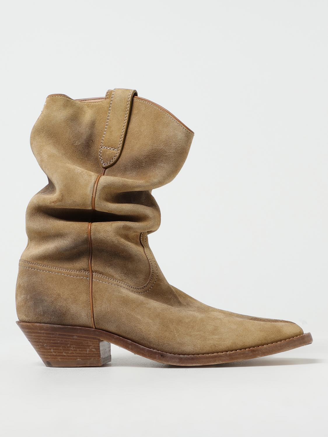 Maison Margiela Tabi boots in used suede - Beige | S97WW0060P4350