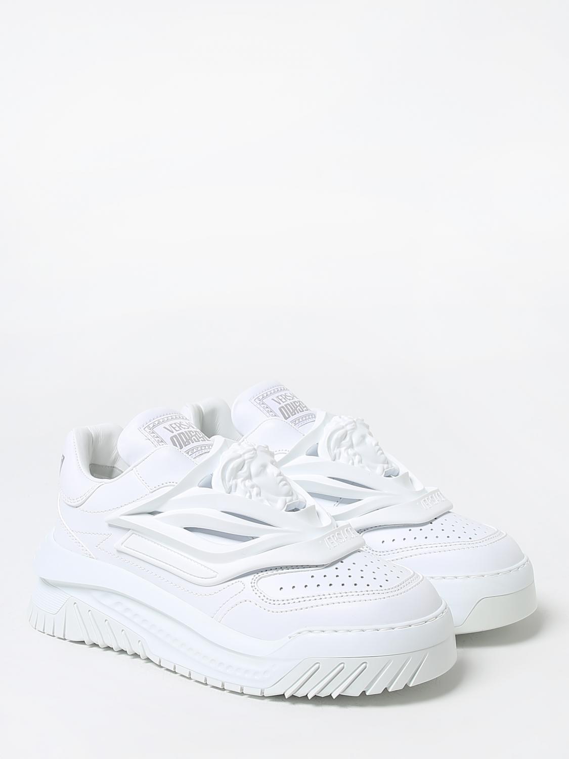 Versace Odissea sneakers in leather with Medusa - White