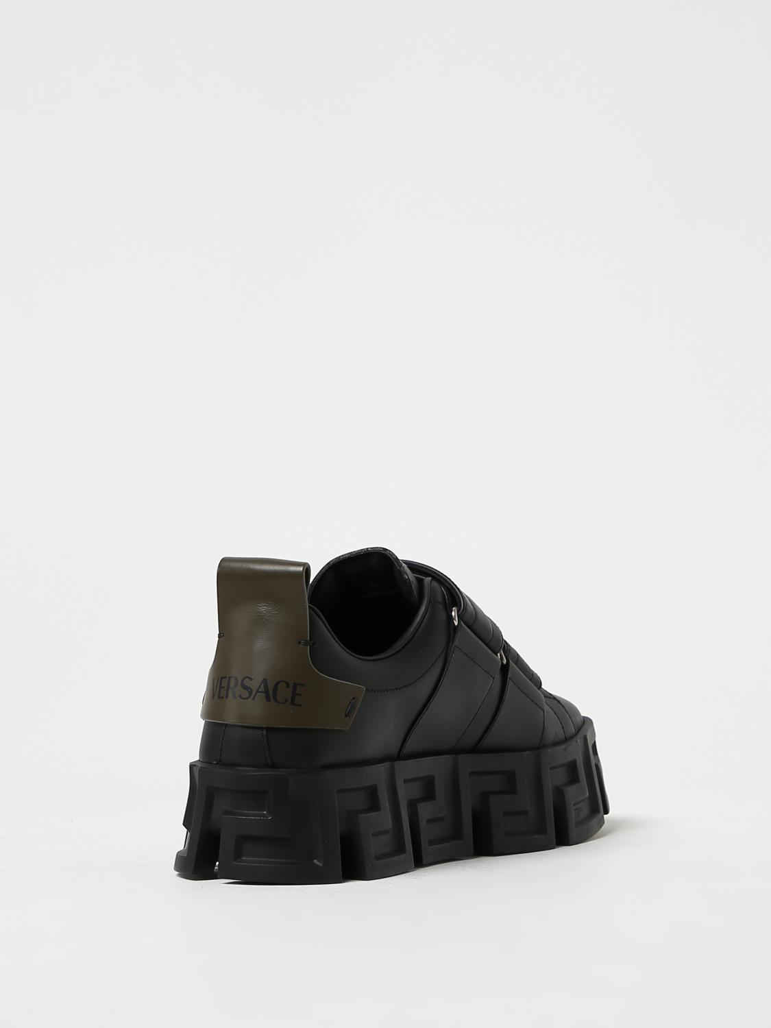VERSACE SNEAKERS: Versace Greca Labyrinth sneakers in leather, Black - Img 3