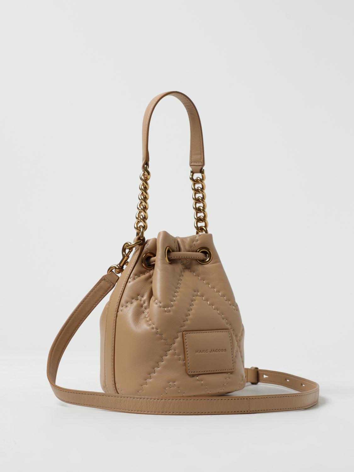 MARC JACOBS BORSA MINI: Borsa The Quilted Leather J Marc Jacobs in pelle trapuntata, Beige - Img 2