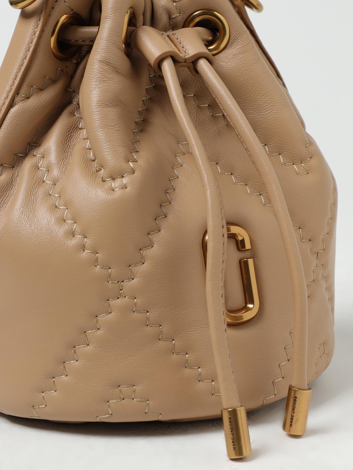 MARC JACOBS BORSA MINI: Borsa The Quilted Leather J Marc Jacobs in pelle trapuntata, Beige - Img 3