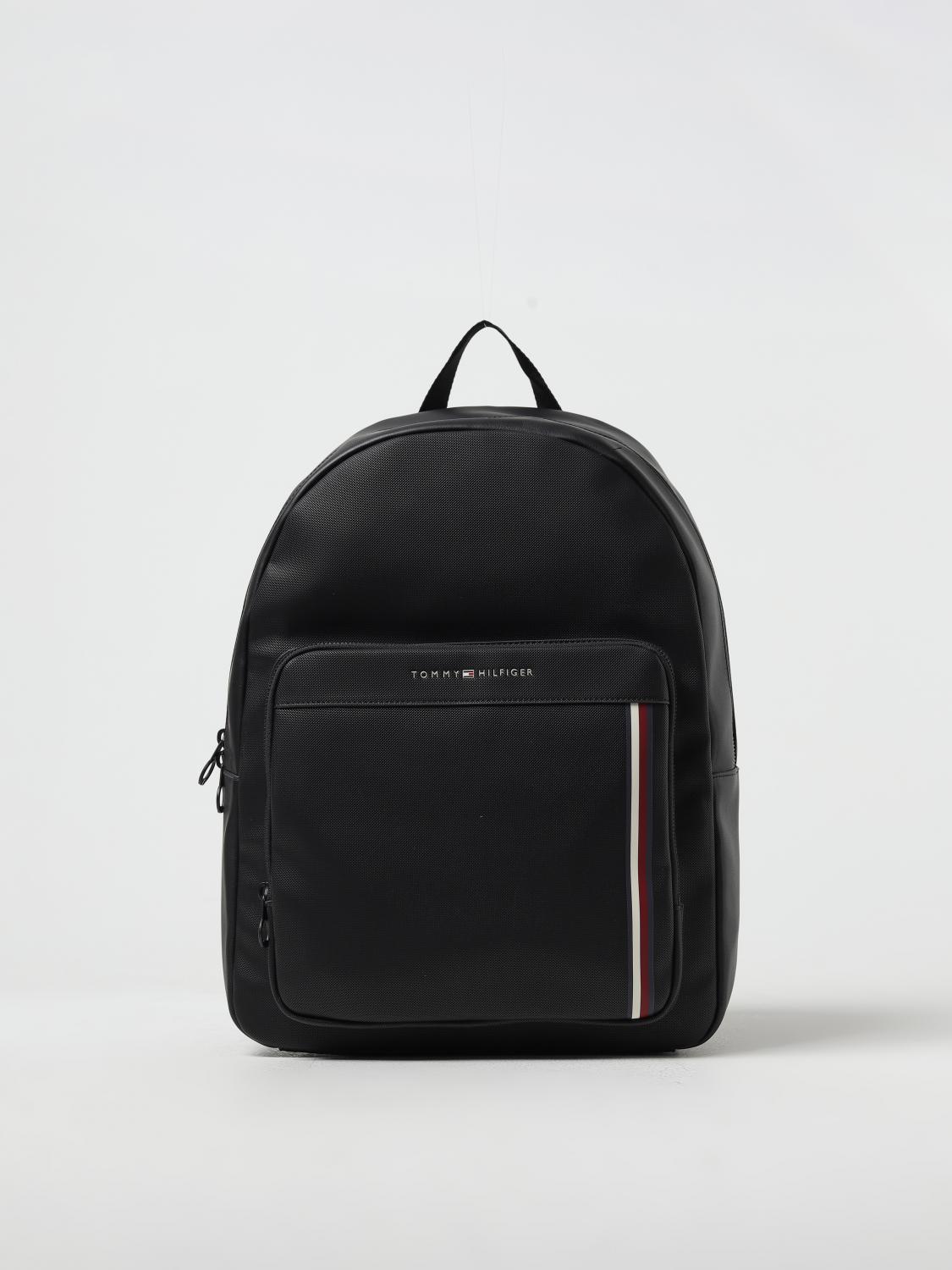 backpack laptop hilfiger leather Tommy Time-Square Unisex 14 inch Black Fashion designed with a top handle and padded Buy Tommy Hilfiger Unisex Pebbled