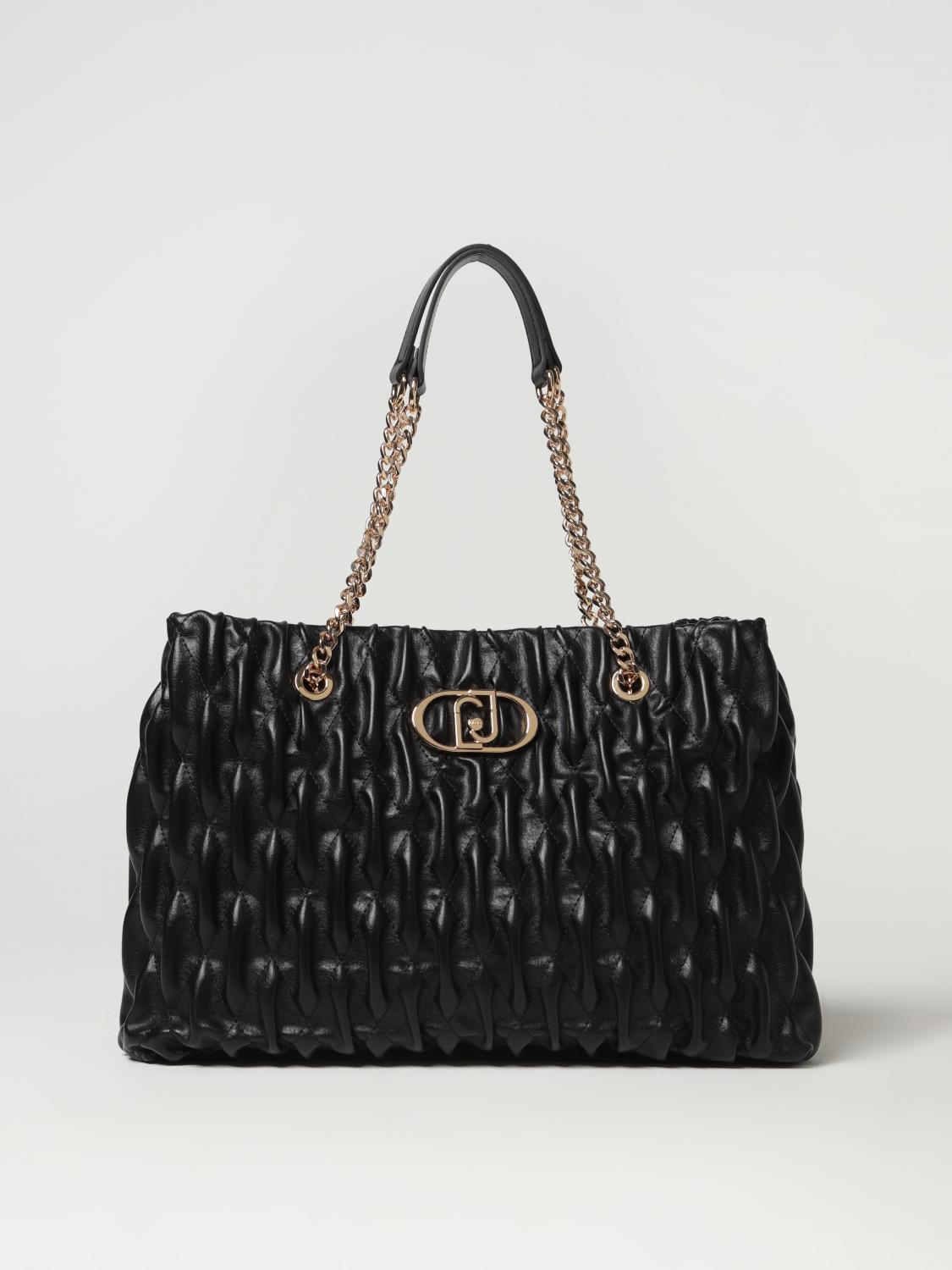 LIU JO BORSA TOTE: Borsa Liu Jo in pelle sintetica matelassé con monogram, Nero - Img 1