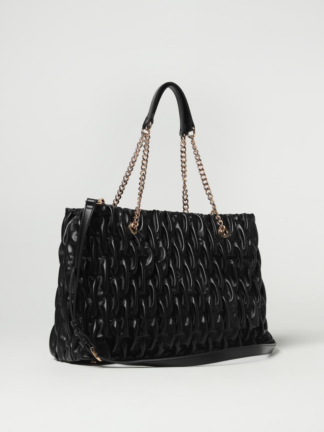 LIU JO BORSA TOTE: Borsa Liu Jo in pelle sintetica matelassé con monogram, Nero - Img 2