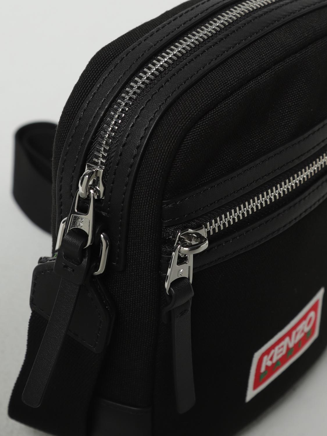 KENZO BORSA A TRACOLLA: Borsa Kenzo in cotone canvas, Nero - Img 3