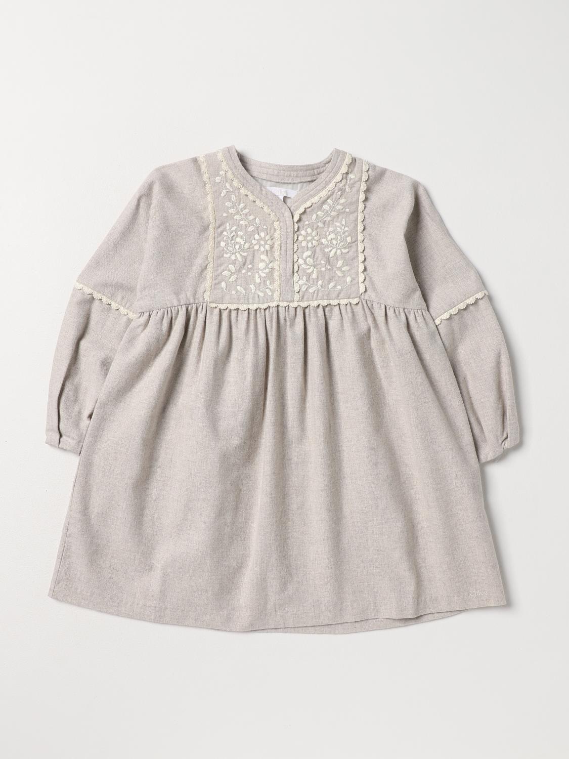 CHLOÉ VESTIDO: Vestido niños ChloÉ, Beige - Img 1