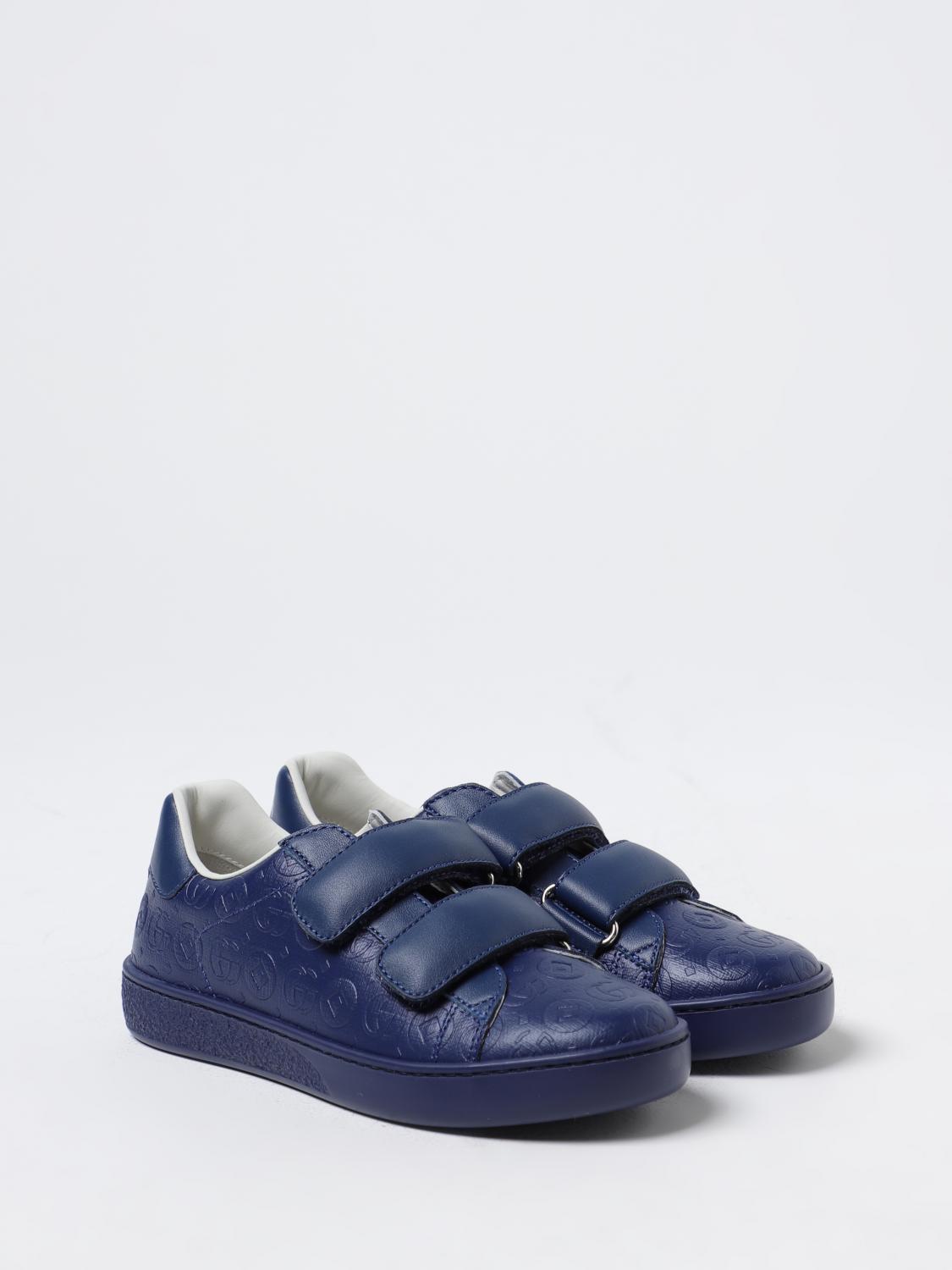 Gucci Supreme GG sneakers in saffiano leather - Blue  display picture 1