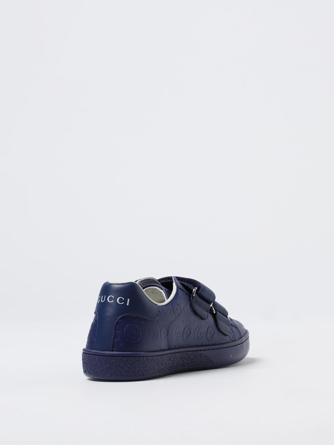 Gucci Supreme GG sneakers in saffiano leather - Blue | 756263FACEZ