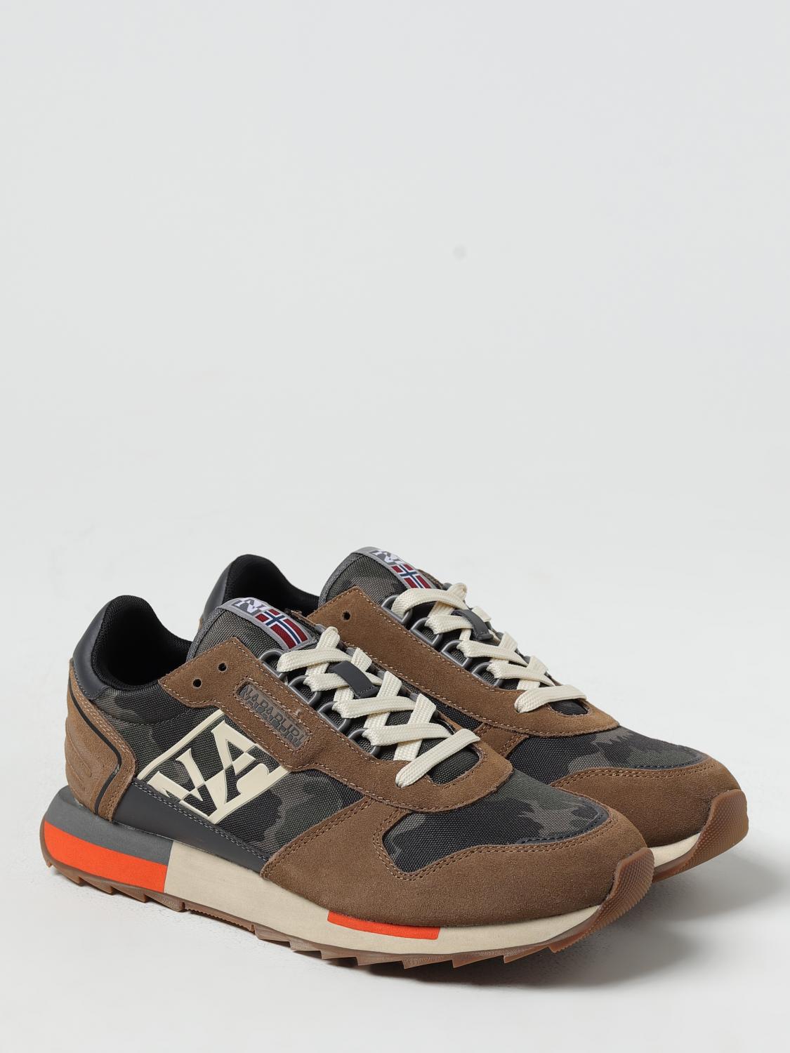 NAPAPIJRI SNEAKERS: Sneakers Virtus Napapijri in camoscio e mesh stampa camouflage, Marrone - Img 2