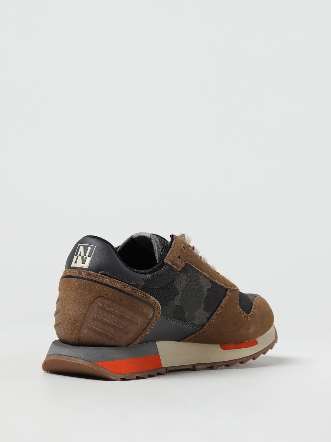 NAPAPIJRI SNEAKERS: Sneakers Virtus Napapijri in camoscio e mesh stampa camouflage, Marrone - Img 3