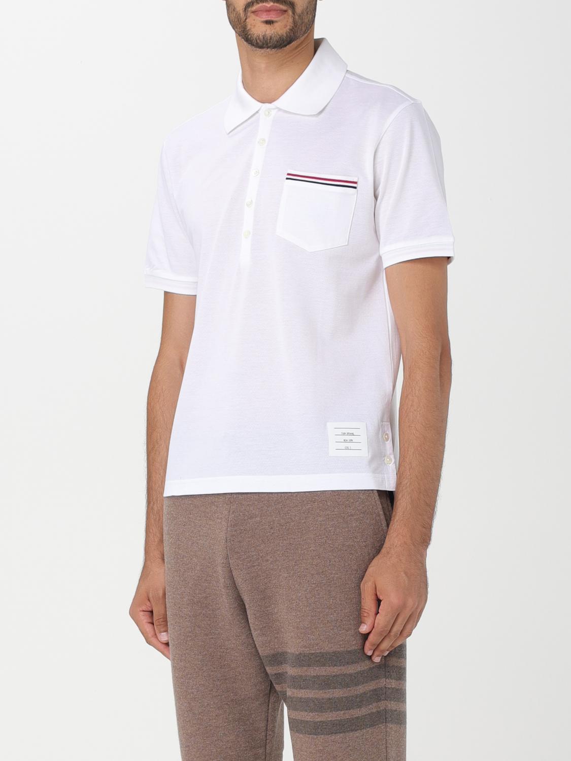 THOM BROWNE POLO SHIRT: Polo shirt men Thom Browne, White - Img 4