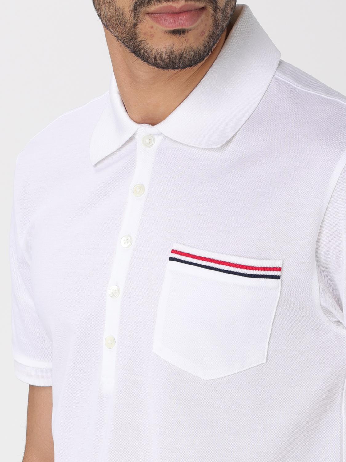 THOM BROWNE POLO SHIRT: Polo shirt men Thom Browne, White - Img 5