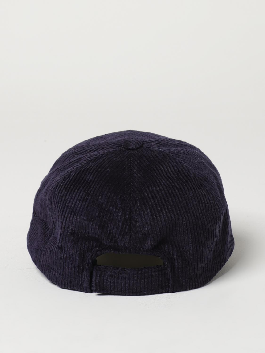 Isabel Marant Dark Blue Corduroy Hat Isabel Marant Isabel Marant Tyron logo-embroidered corduroy  main image 4