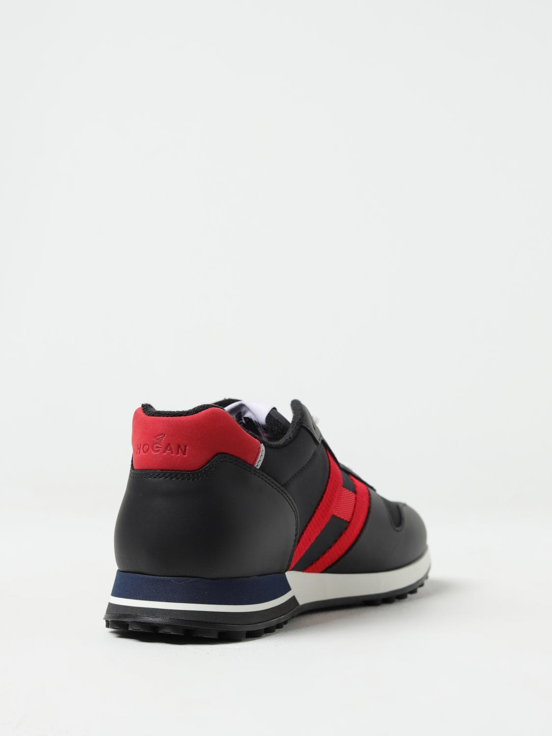 HOGAN SNEAKERS: Sneakers H383 Hogan in pelle e mesh, Nero - Img 3