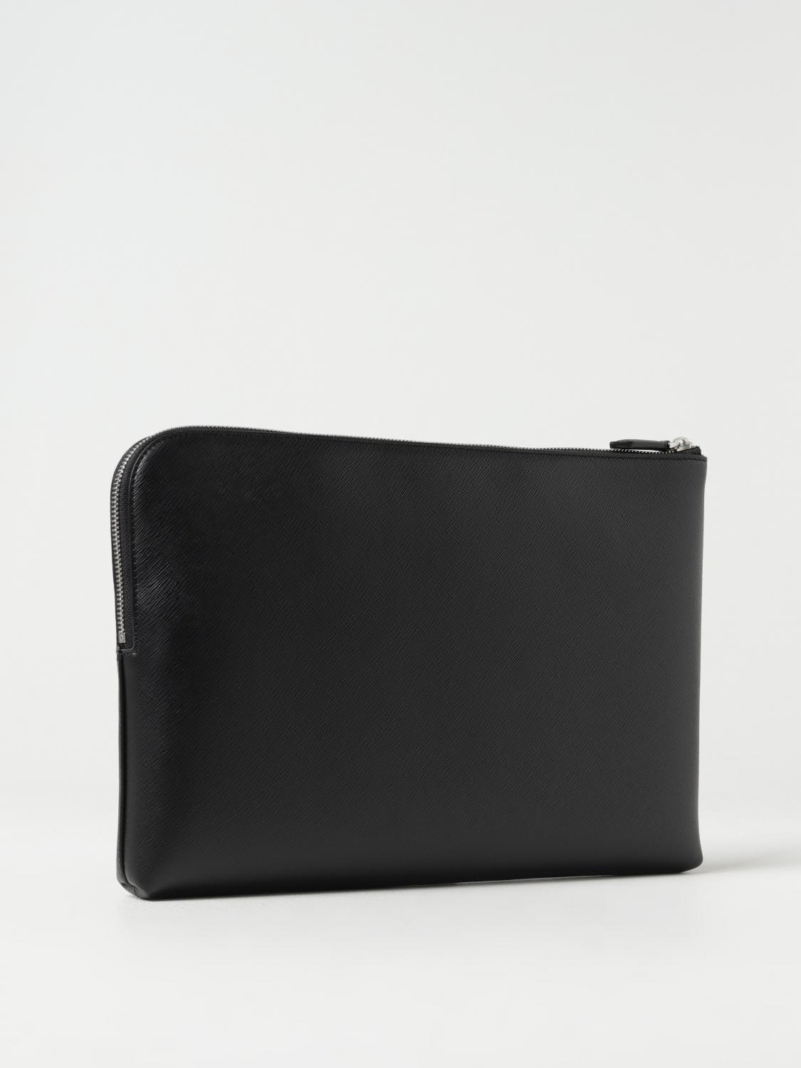 MONTBLANC PORTADOCUMENTI: Custodia per laptop Montblanc in pelle saffiano con logo, Nero - Img 2