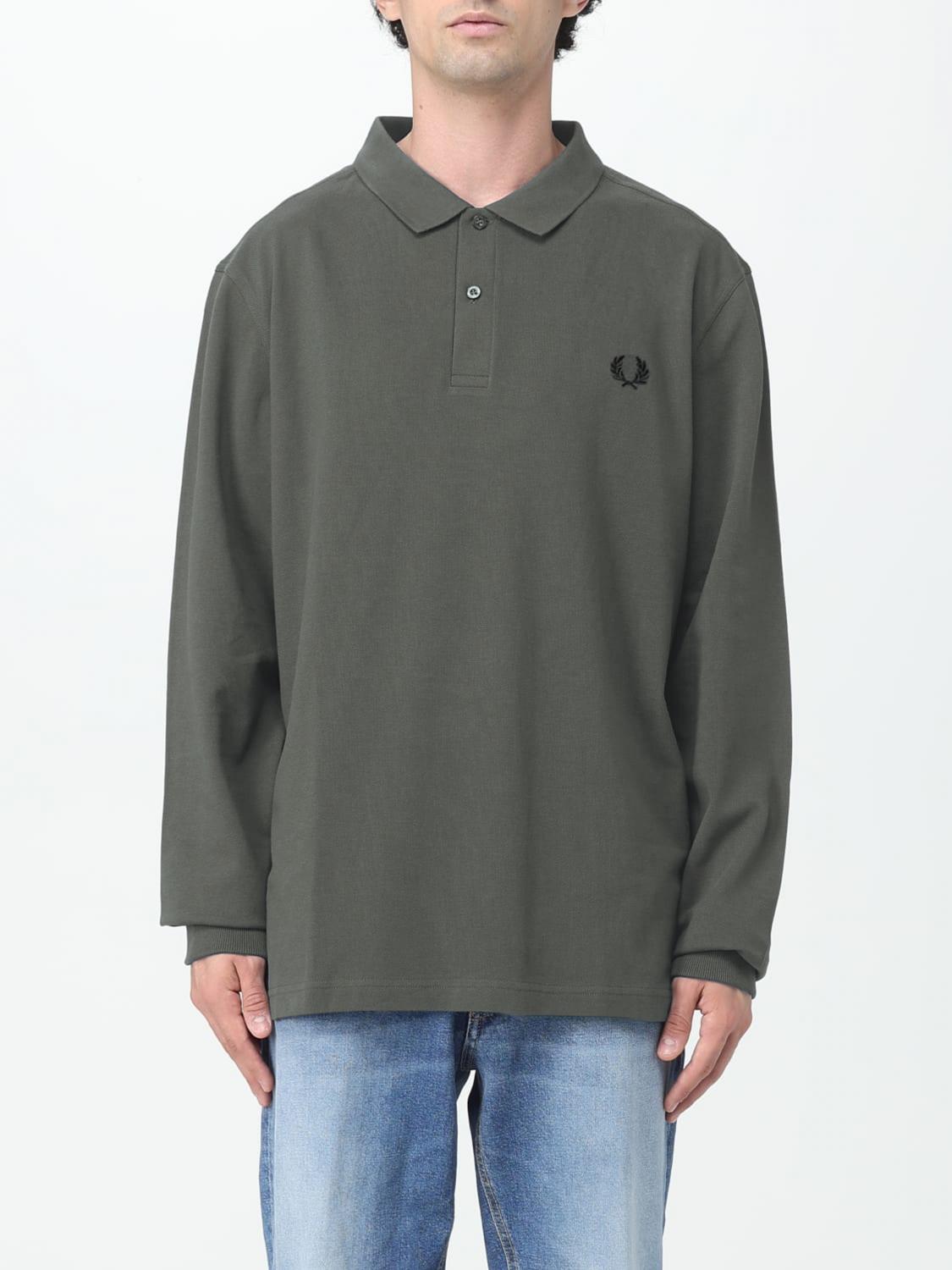FRED PERRY POLO: Polo Fred Perry in piqué di cotone, Oliva - Img 1