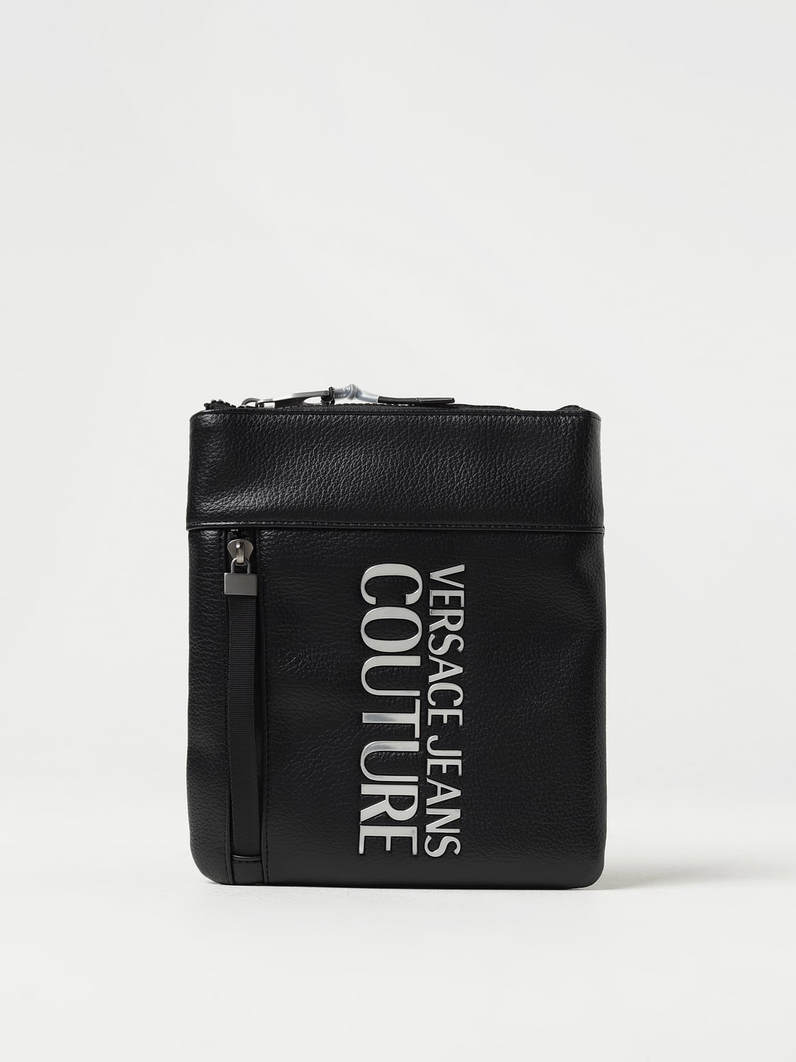 VERSACE JEANS COUTURE BORSA A TRACOLLA: Borsa Versace Jeans Couture in pelle sintetica a grana, Nero - Img 1