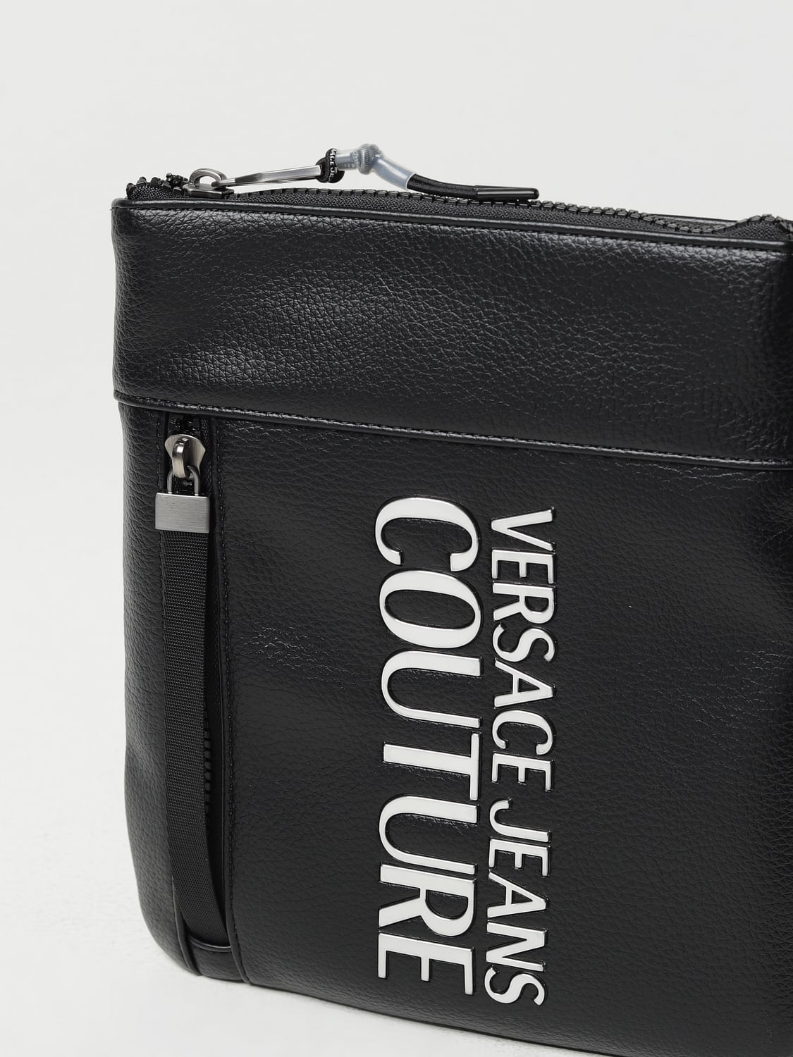 VERSACE JEANS COUTURE BORSA A TRACOLLA: Borsa Versace Jeans Couture in pelle sintetica a grana, Nero - Img 3