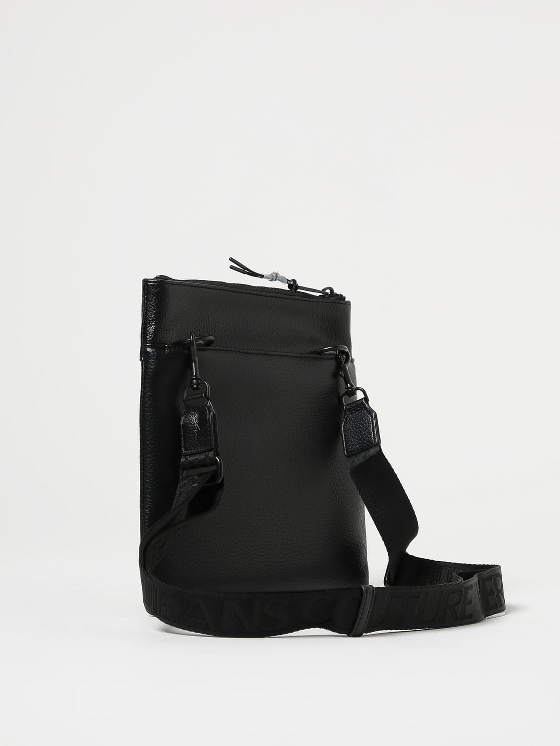 VERSACE JEANS COUTURE BORSA A TRACOLLA: Borsa Versace Jeans Couture in pelle sintetica a grana, Nero 1 - Img 2