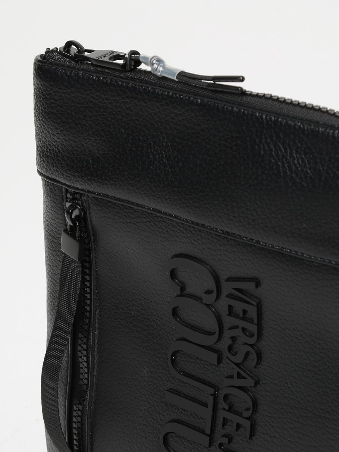 VERSACE JEANS COUTURE BORSA A TRACOLLA: Borsa Versace Jeans Couture in pelle sintetica a grana, Nero 1 - Img 3