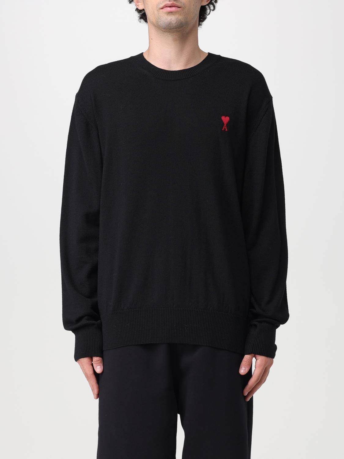 AMI PARIS PULLOVER: Pullover herren Ami Paris, Schwarz - Img 1