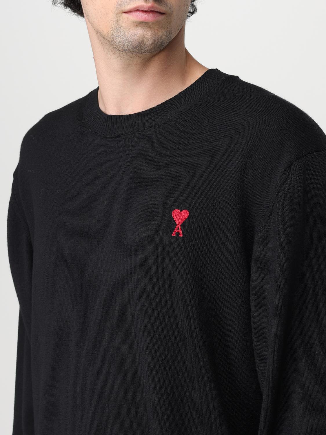 AMI PARIS PULLOVER: Pullover herren Ami Paris, Schwarz - Img 4