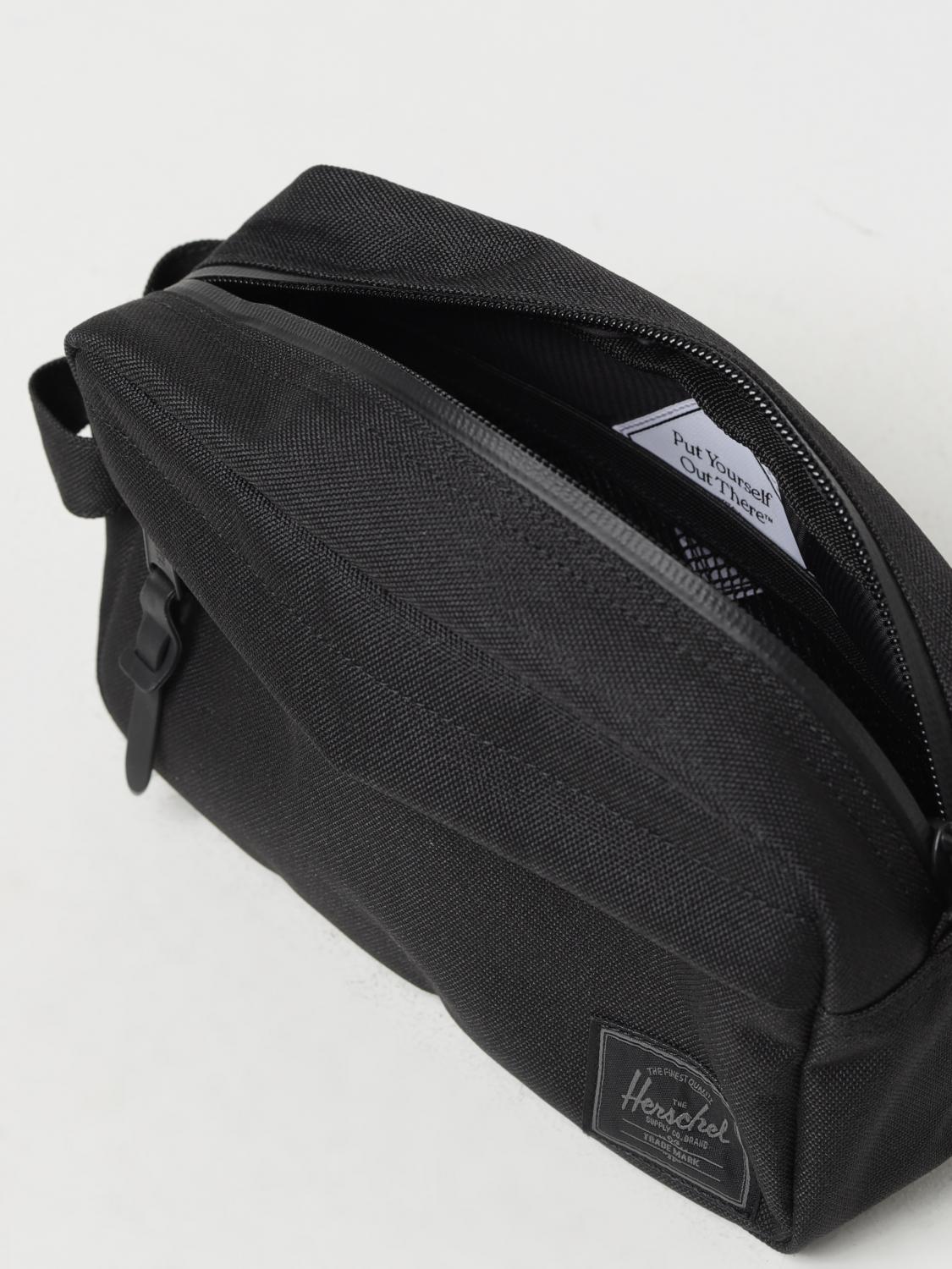 HERSCHEL SUPPLY CO. ACCESSORI BEAUTY: Beauty case Herschel Supply Co. in tessuto riciclato con logo, Nero 1 - Img 3
