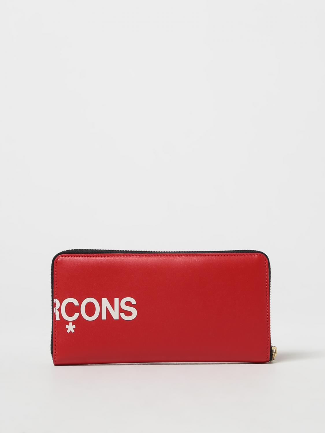 COMME DES GARÇONS WALLET: Comme Des Garçons Leather Wallet with Logo, Red - Img 3