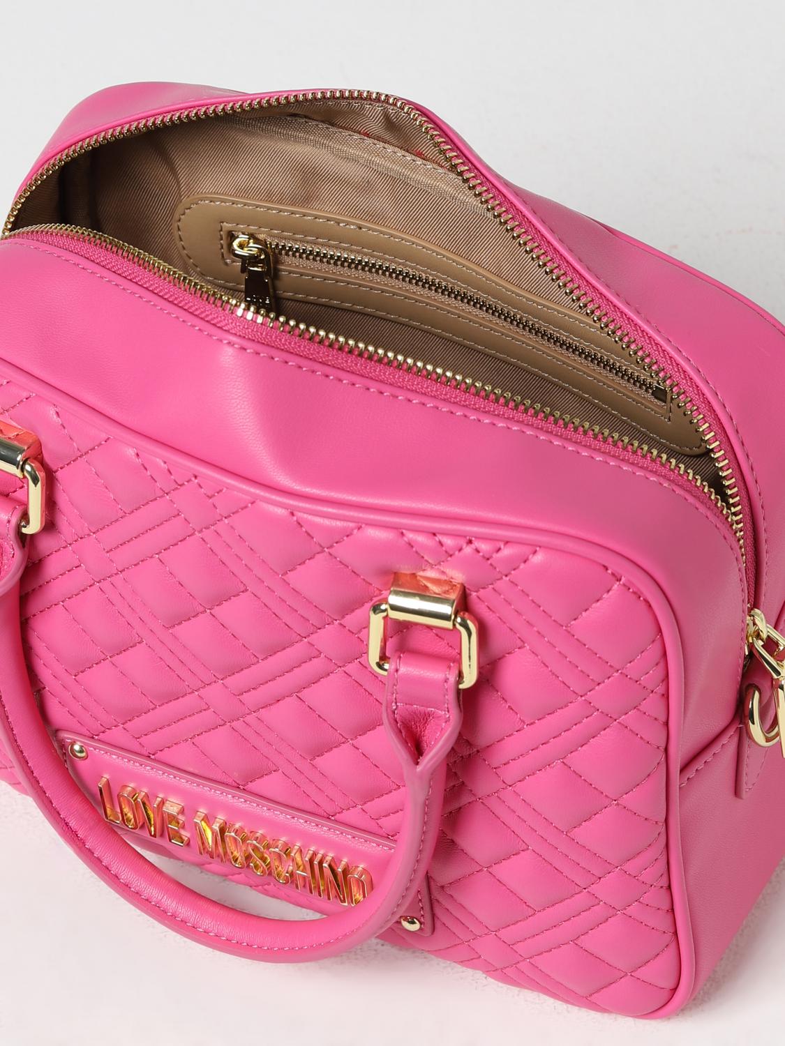 LOVE MOSCHINO: bag in quilted synthetic nappa - Fuchsia | Love