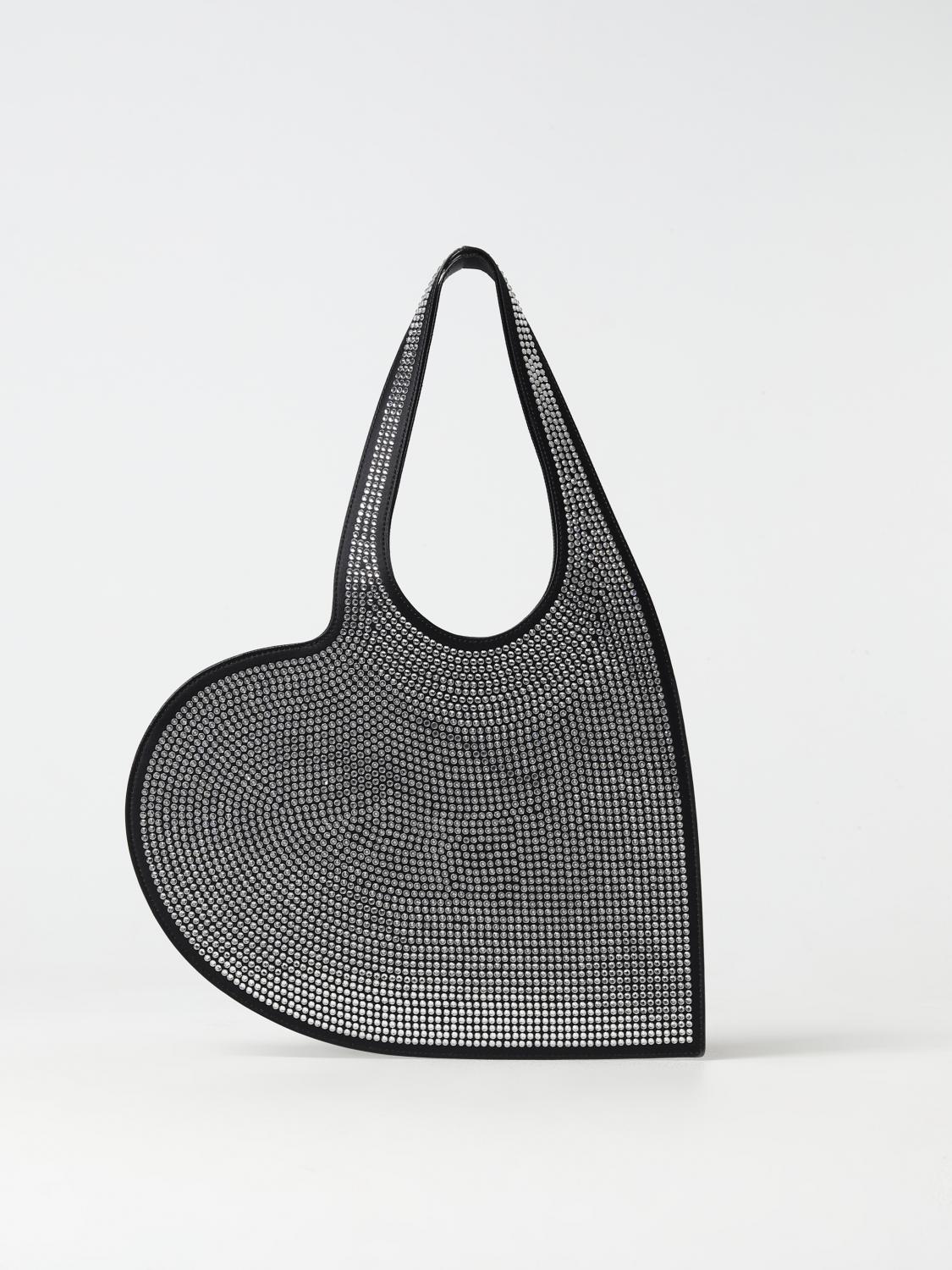 COPERNI BORSA A SPALLA: Borsa Coperni in raso e strass, Nero - Img 1