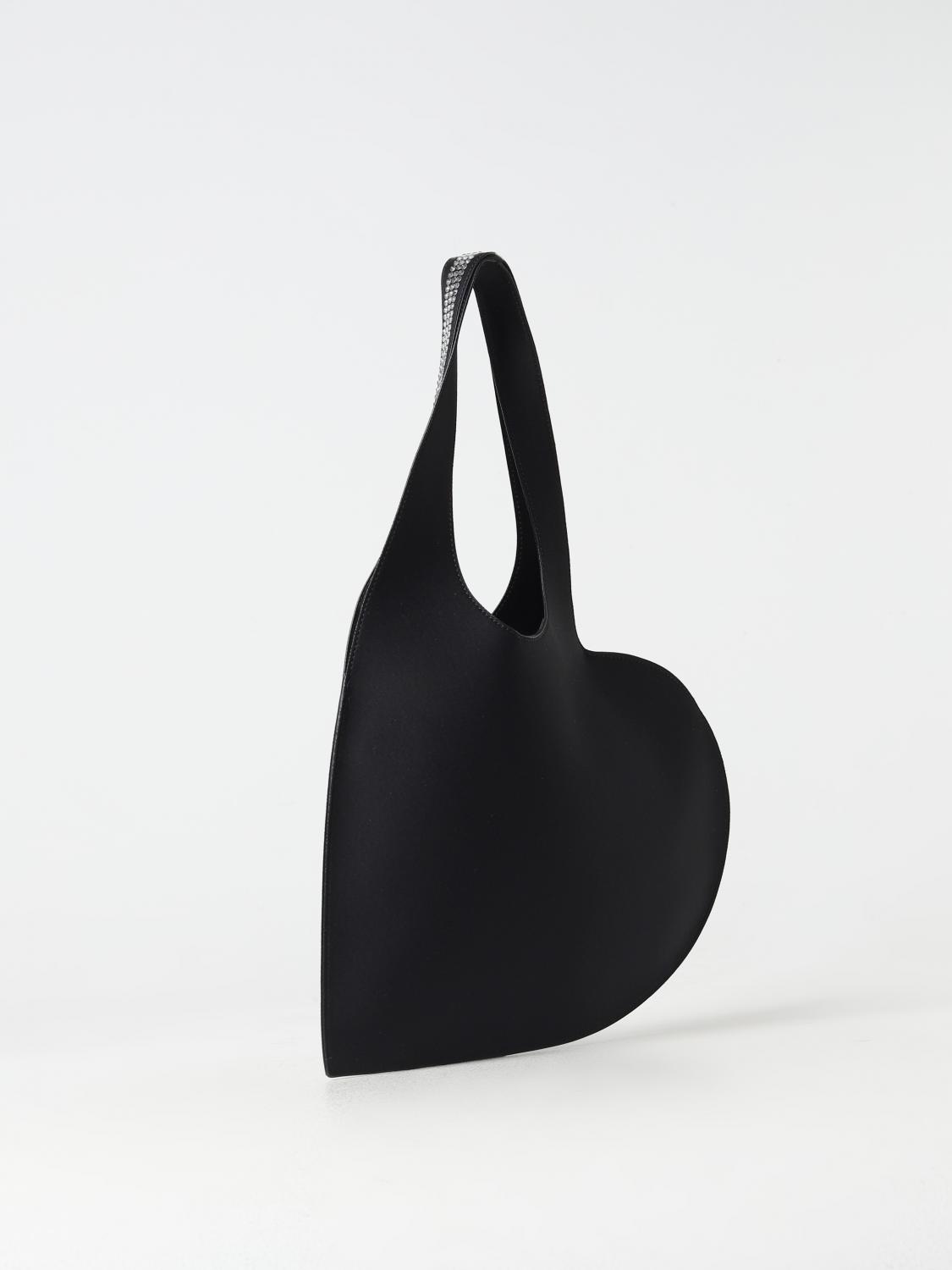 COPERNI BORSA A SPALLA: Borsa Coperni in raso e strass, Nero - Img 2