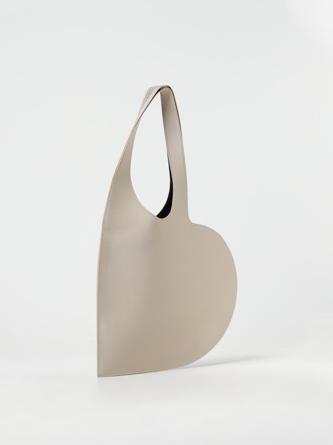 COPERNI BORSA A SPALLA: Borsa Coperni in raso e strass, Beige - Img 2