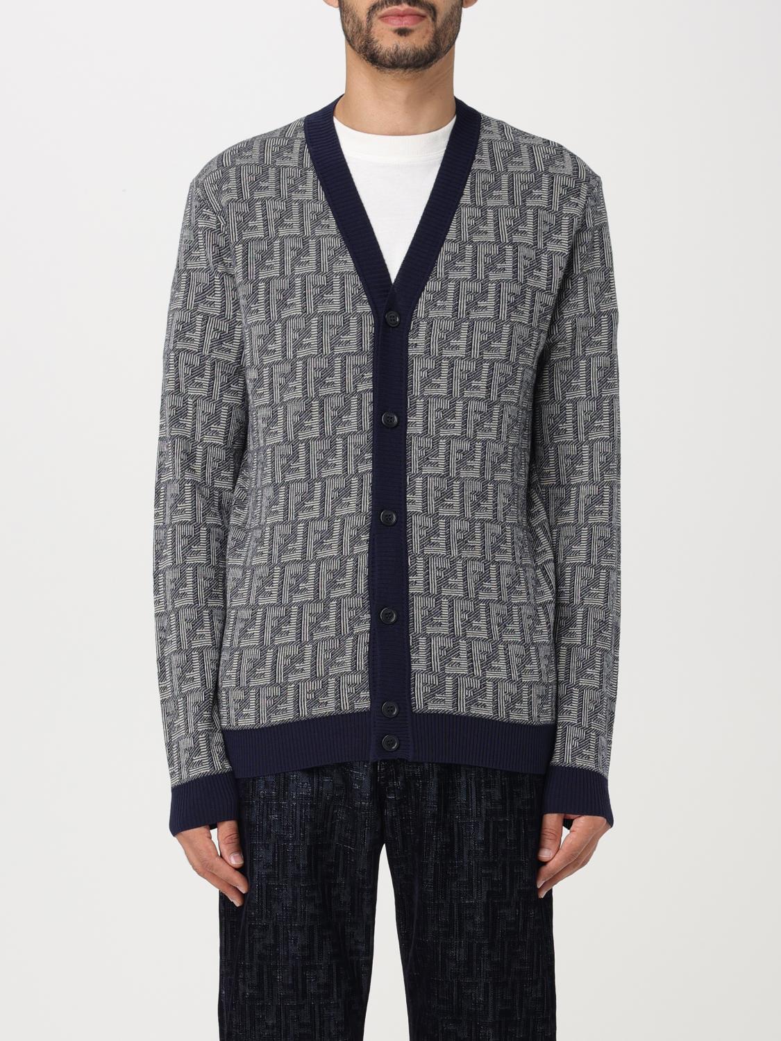 フェンディ FENDI FZC491 APJH カーディガン Fendi Sweater men - Blue | FZC491APJH | GIGLIO.COM