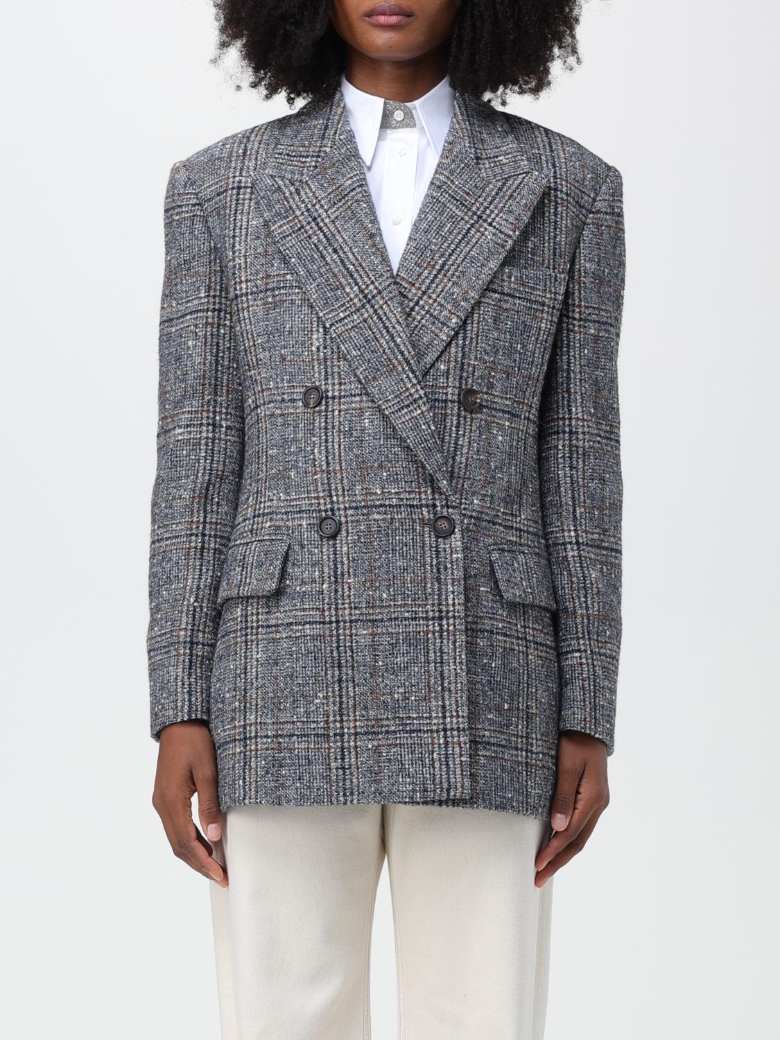 ジャケット BRUNELLO CUCINELLI Women Jackets MH5477221 C169 GREY Nylon down jacket for Woman in Grey | Brunello Cucinelli