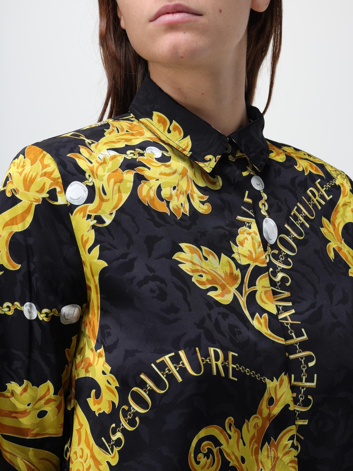 VERSACE JEANS COUTURE SHIRT: Versace Jeans Couture shirt in viscose, Black - Img 3