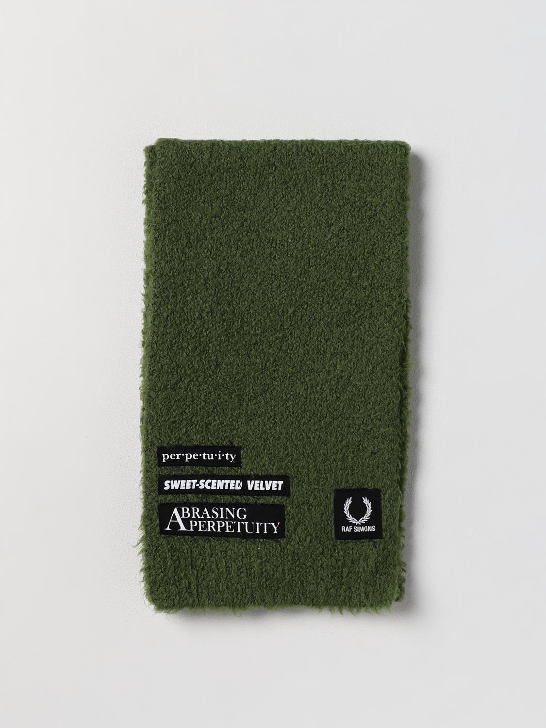 FRED PERRY BY RAF SIMONS SCIARPA: Sciarpa Fred Perry by Raf Simons in misto lana, Verde - Img 1