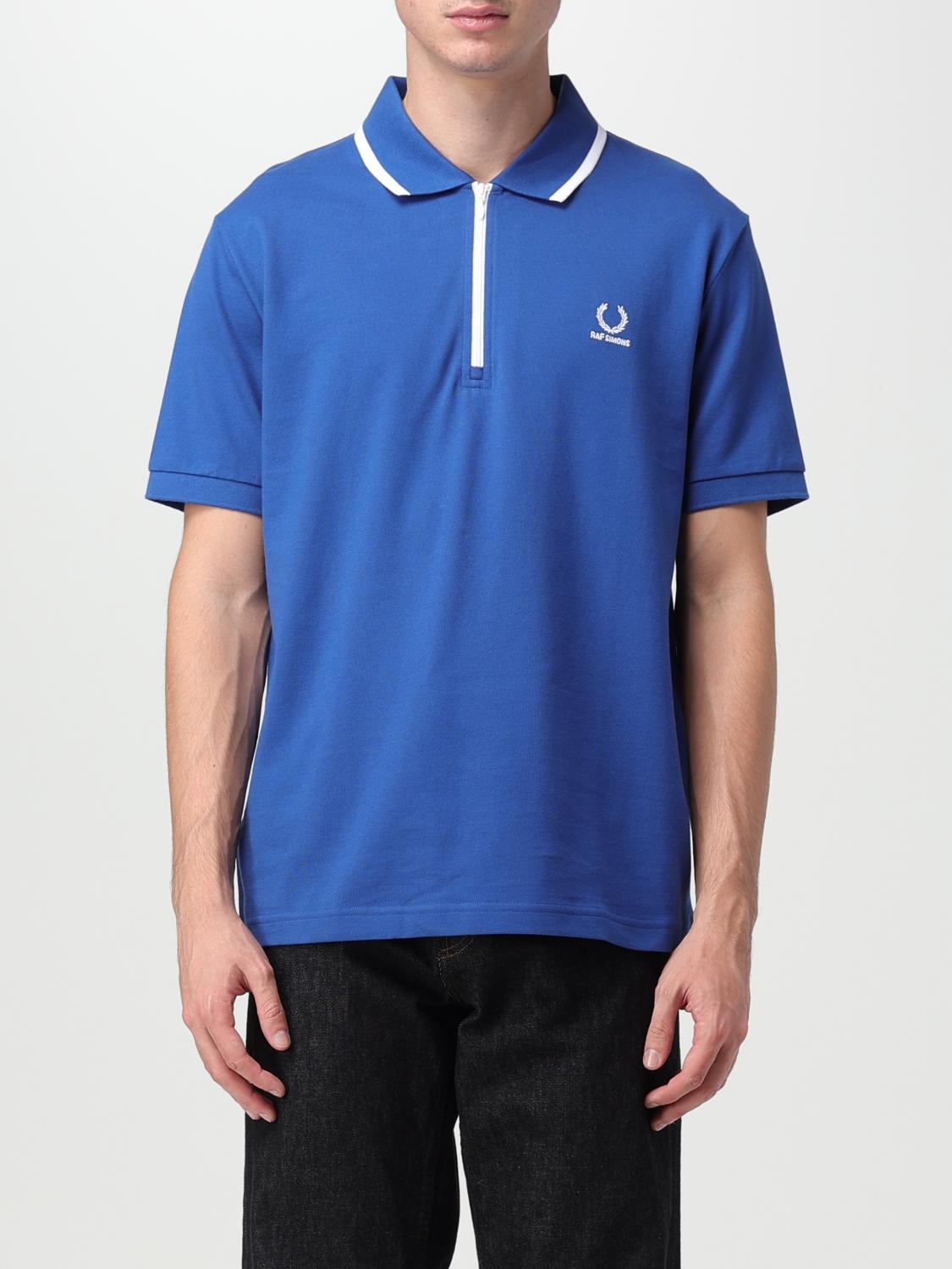 FRED PERRY BY RAF SIMONS：Tシャツ メンズ - ブルー | GIGLIO.COM 