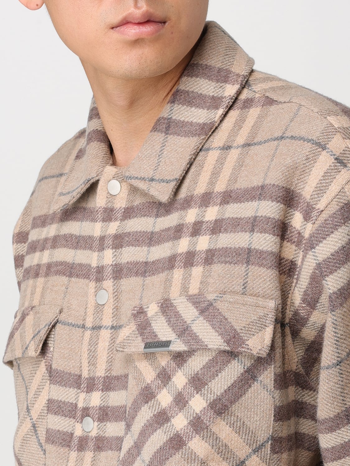 REPRESENT CHEMISE: Chemise homme Represent, Gris - Img 4