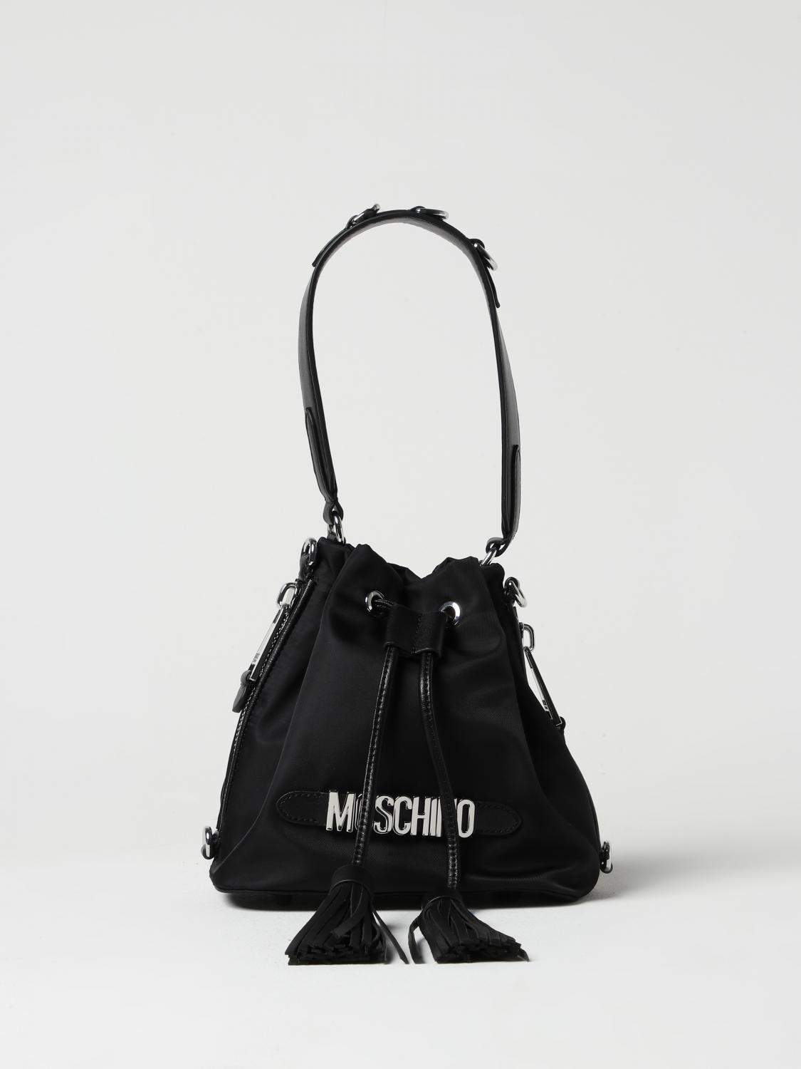 MOSCHINO COUTURE BORSA MINI: Borsa Moschino Couture in nylon, Nero - Img 1