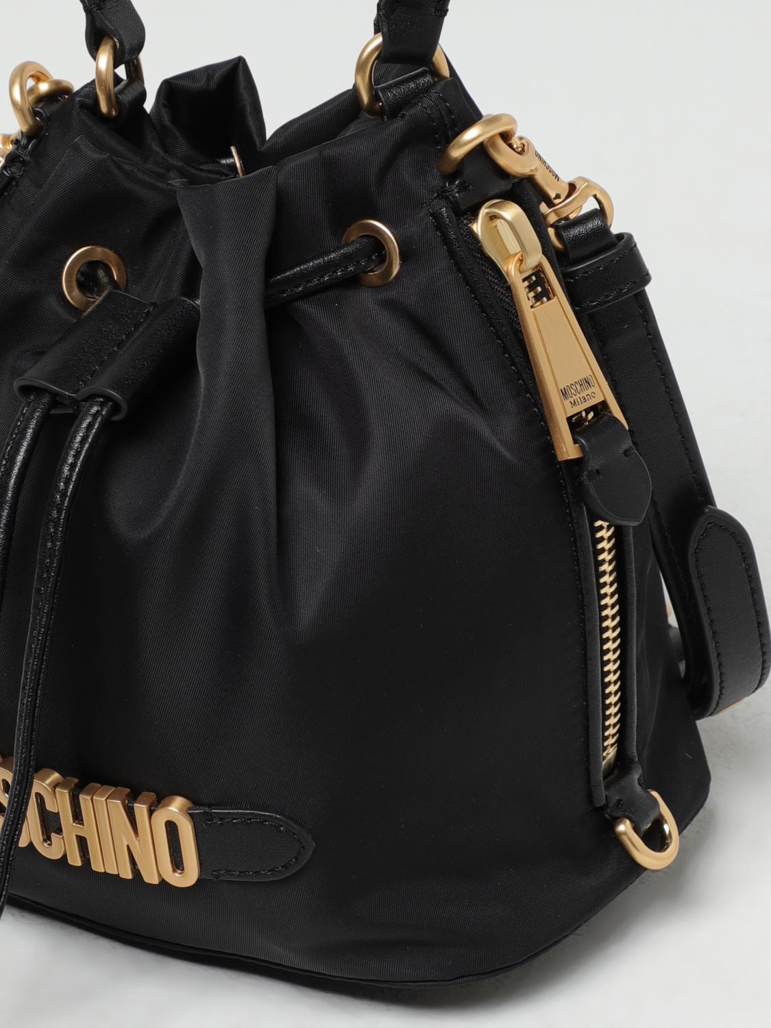 MOSCHINO COUTURE BORSA MINI: Borsa Moschino Couture in nylon, Nero 1 - Img 3
